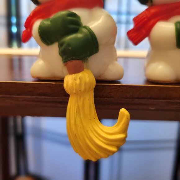 Set of 3 1960s Snowman w/ Corn Broom Stocking Holders Shelf Sitters - Picture 8 of 8